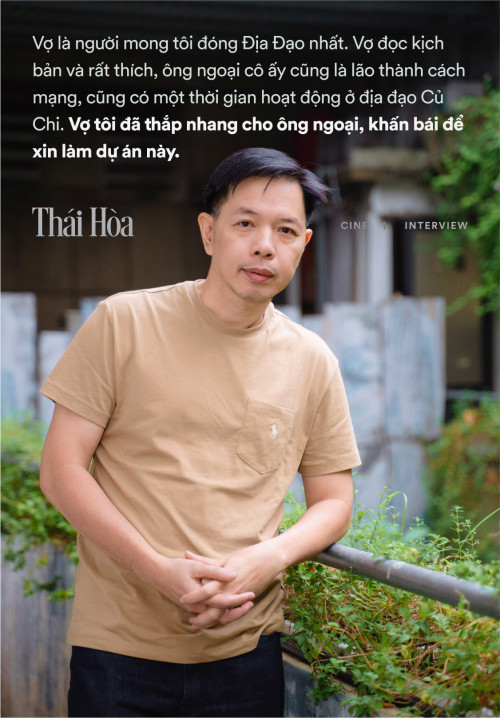 Thái Hòa trong cảnh quay