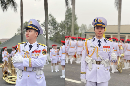 Hữu Việt trong buổi tập luyện.