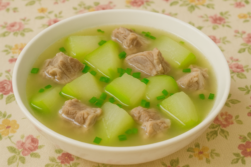 Canh sườn bí đao