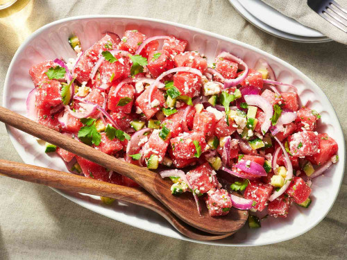 Món salad dưa hấu.