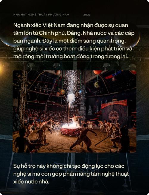 Diễn viên chính trong vở xiếc "Vùng đất kỳ bí".