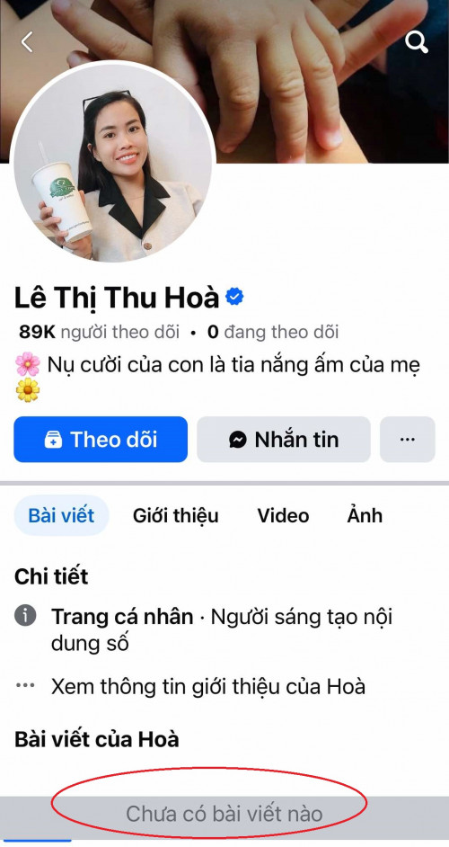 Mẹ bé Bắp xóa hết bài đăng trên trang cá nhân.