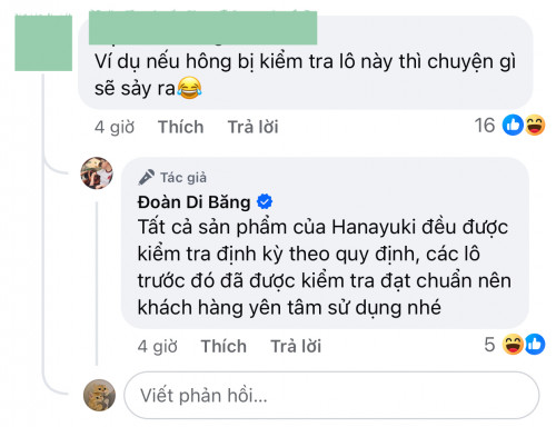 Phản hồi mới nhất của Đoàn Di Băng