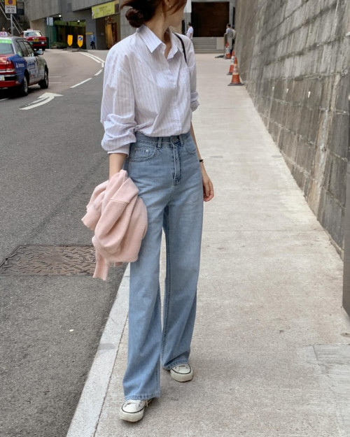 Áo sơ mi phối cùng quần jeans- Ảnh 8.