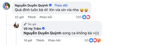 Cách xử lý tình huống của Võ Hạ Trâm và Nguyễn Duyên Quỳnh.