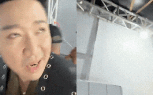 Trấn Thành livestream nóng giữa cơn mưa lớn
