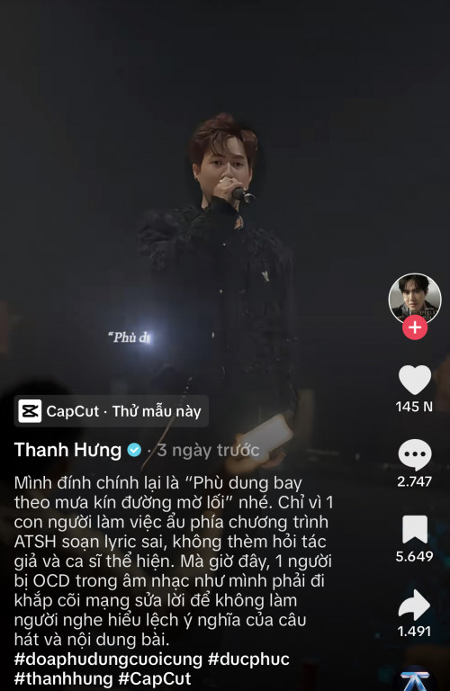 Nam ca sĩ bức xúc vì lời bài hát gốc bị soạn thảo sai