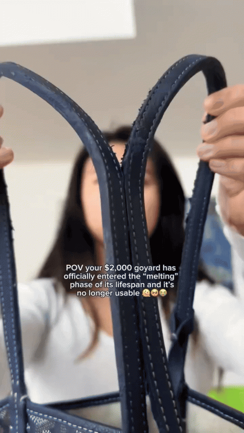 Túi Goyard 50 triệu chảy màu giữa phế