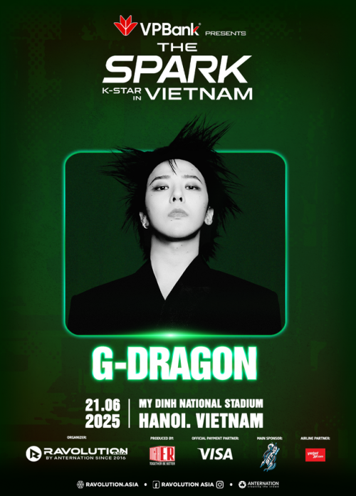 Poster chính thức công bố G-Dragon biểu diễn tại VPBank K-Star Park
