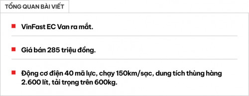 VinFast EC Van ra mắt Việt Nam
