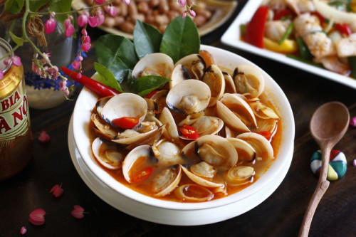 Ngao hấp sả ớt