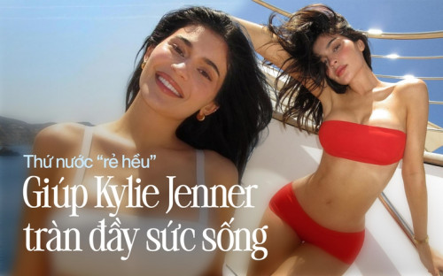 Kylie Jenner sexy, da căng bóng nhờ uống nước ép