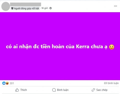 Câu hỏi nóng bỏng về hoàn tiền KERA.