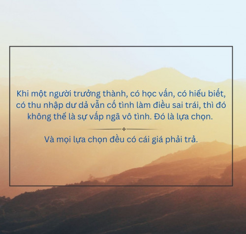 Không thể biện bạch gì cho Tiên.