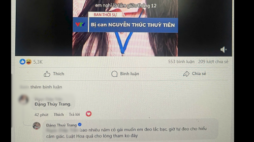 Chị gái Hoa hậu Đặng Thu Thảo phát ngôn ẩn ý sau khi Hoa hậu Thùy Tiên bị khởi tố.