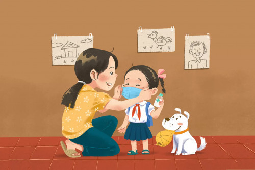 Chú ý đến chế độ dinh dưỡng cho trẻ.