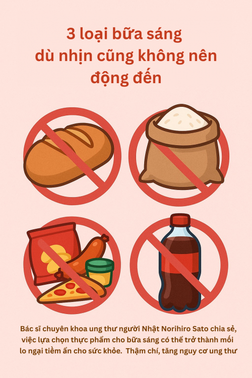 3 loại bữa sáng độc hại