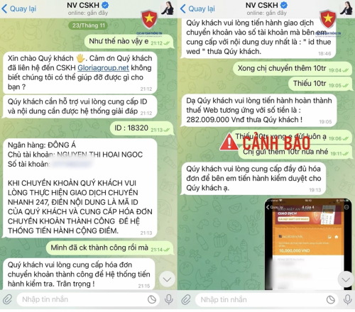 Nhóm lừa đảo tuyển cộng tác viên