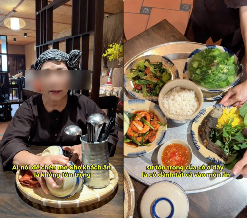Quán vẫn có bát đĩa lạnh