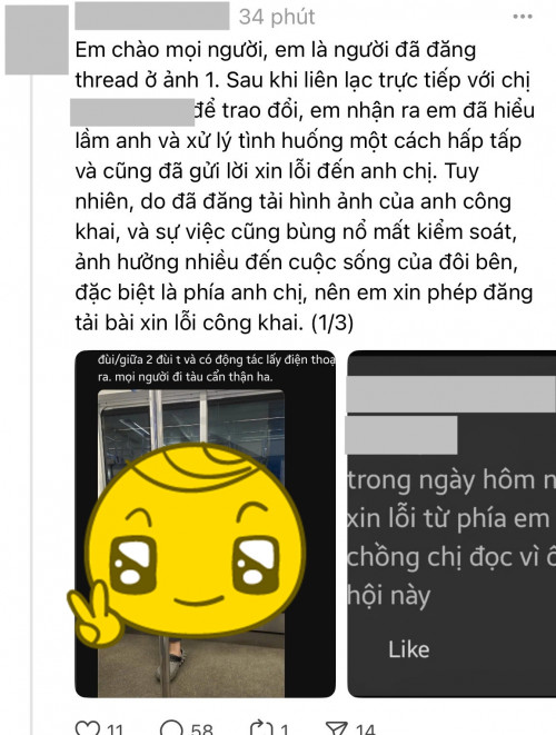 Bài xin lỗi của cô A.