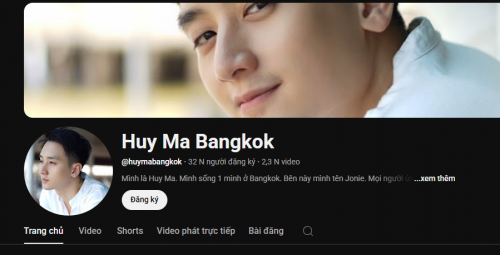 Huy Ma tiết lộ kênh YouTube không kiếm được tiền