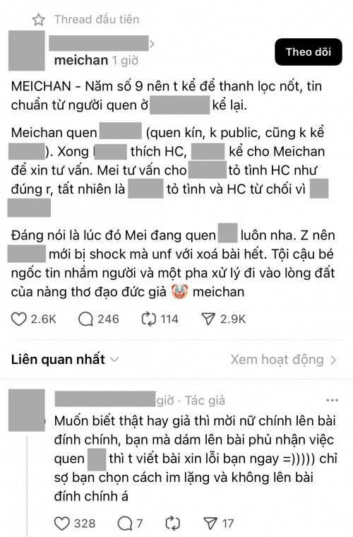 Bài đăng trên MXH Threads.