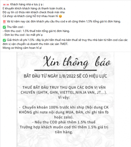 Chủ shop online đồng loạt từ chối COD, chuyển khoản thì “cấm” ghi nội dung: Chuyển gì đang diễn ra?- Ảnh 3.
