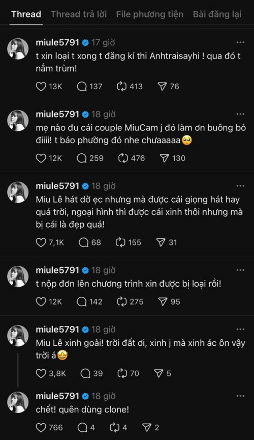 Miu Lê gây xôn xao với thông báo xin rút khỏi chương trình