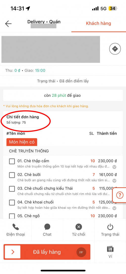Người điêu hoa đặt 75 ly chè cùng 1 đơn, shipper Hà Nội bức hỏa