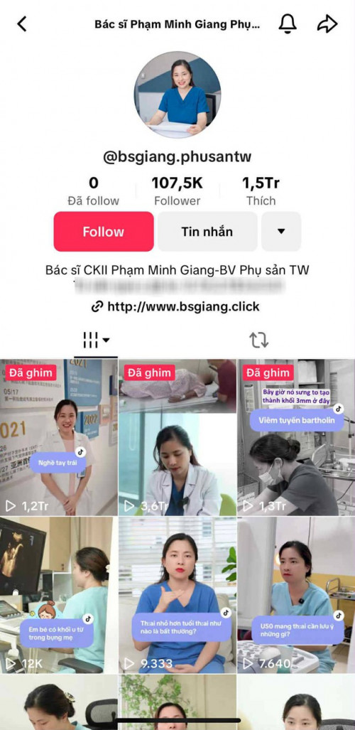 Kênh TikTok của bác sĩ