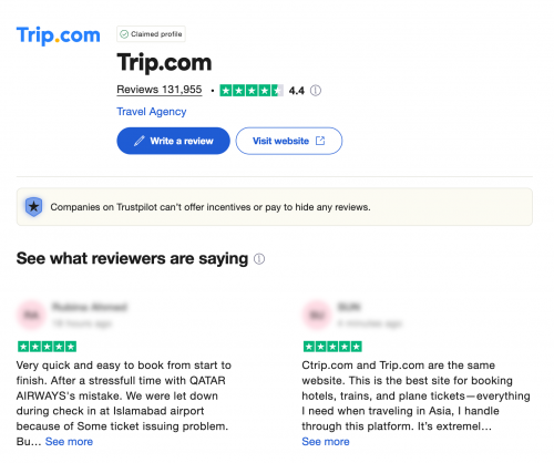 Đánh giá Trip.com