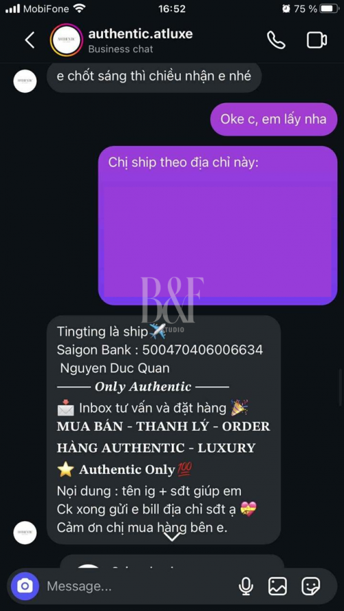 Giao dịch đồ hiệu trên mạng