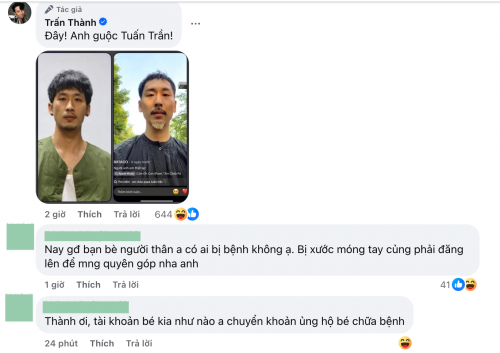 Phản ứng của Trấn Thành trước làn sóng công kích vì giúp đỡ diễn viên Ngân Hoà bị suy thận giai đoạn cuối - Ảnh 1.