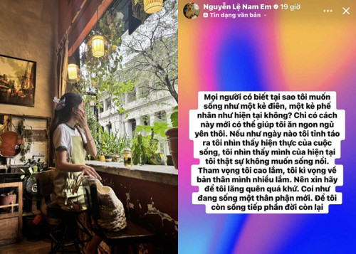Nam Em chia sẻ trạng thái tinh thần