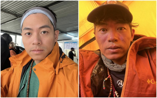 Khoảnh khắc Mạnh Duy sắp chạm đỉnh Lhotse.