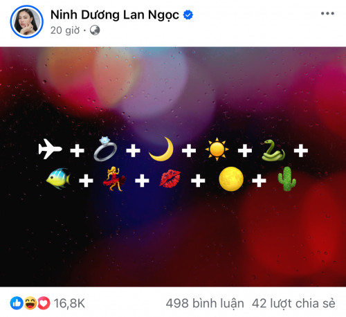 Lan Ngọc tương tác trên mạng xã hội