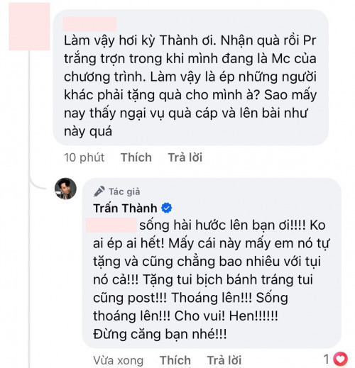 Trần Thành vui vẻ trong chương trình