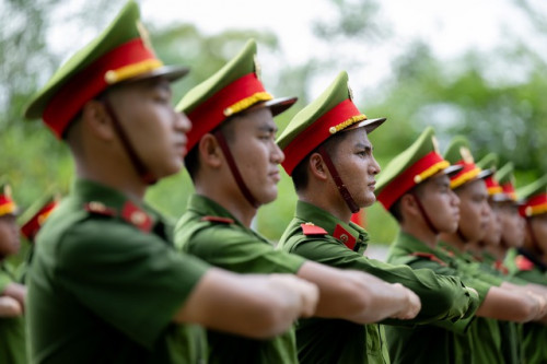 Hình ảnh tập luyện của lực lượng CAND