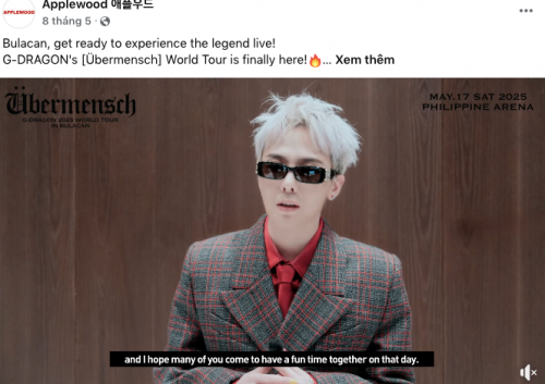 Applewood tổ chức concert G-Dragon tại Đông Nam Á