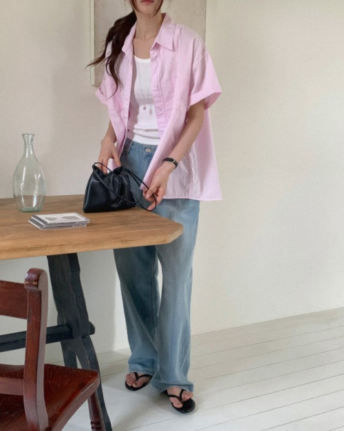 Quần jeans ống rộng - Ảnh 1