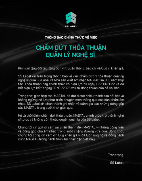 Thông báo chấm dứt hợp đồng