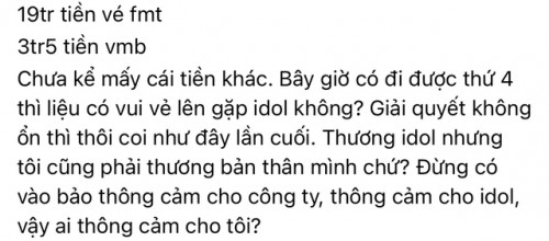 Người hâm mộ phản ứng về sự dời lịch fanmeeting