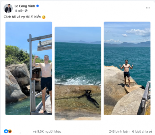 Bức ảnh Công Vinh cùng Thủy Tiên