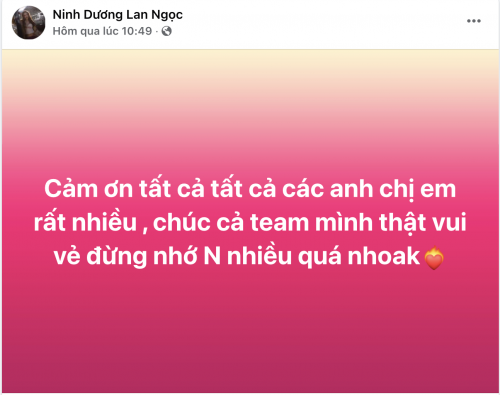 Status của Lan Ngọc khiến netizen bàn tán xôn xao