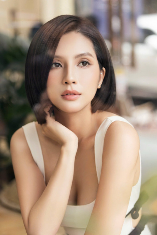 Thiên An với mái tóc ngắn
