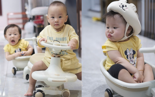 Hai nhóc tỳ nhà Phương Oanh - shark Bình khiển dân mạng cười ngất: Người thì nghiêm túc, người thì lấy hết nắc