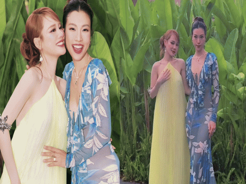 MC Hoàng Oanh gây xôn xao khi có hành động đặt tay lên bụng của Nhã Phương