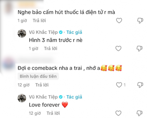 Vũ Khắc Tiệp trả lời về hình ảnh