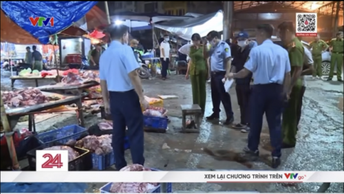 Kiểm tra ki ốt của các đối tượng tại chợ Phùng Khoang