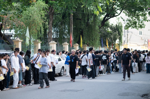 Thí sinh tham gia tuyển sinh vào ĐH Sân khấu - Điện ảnh Hà Nội 2025.